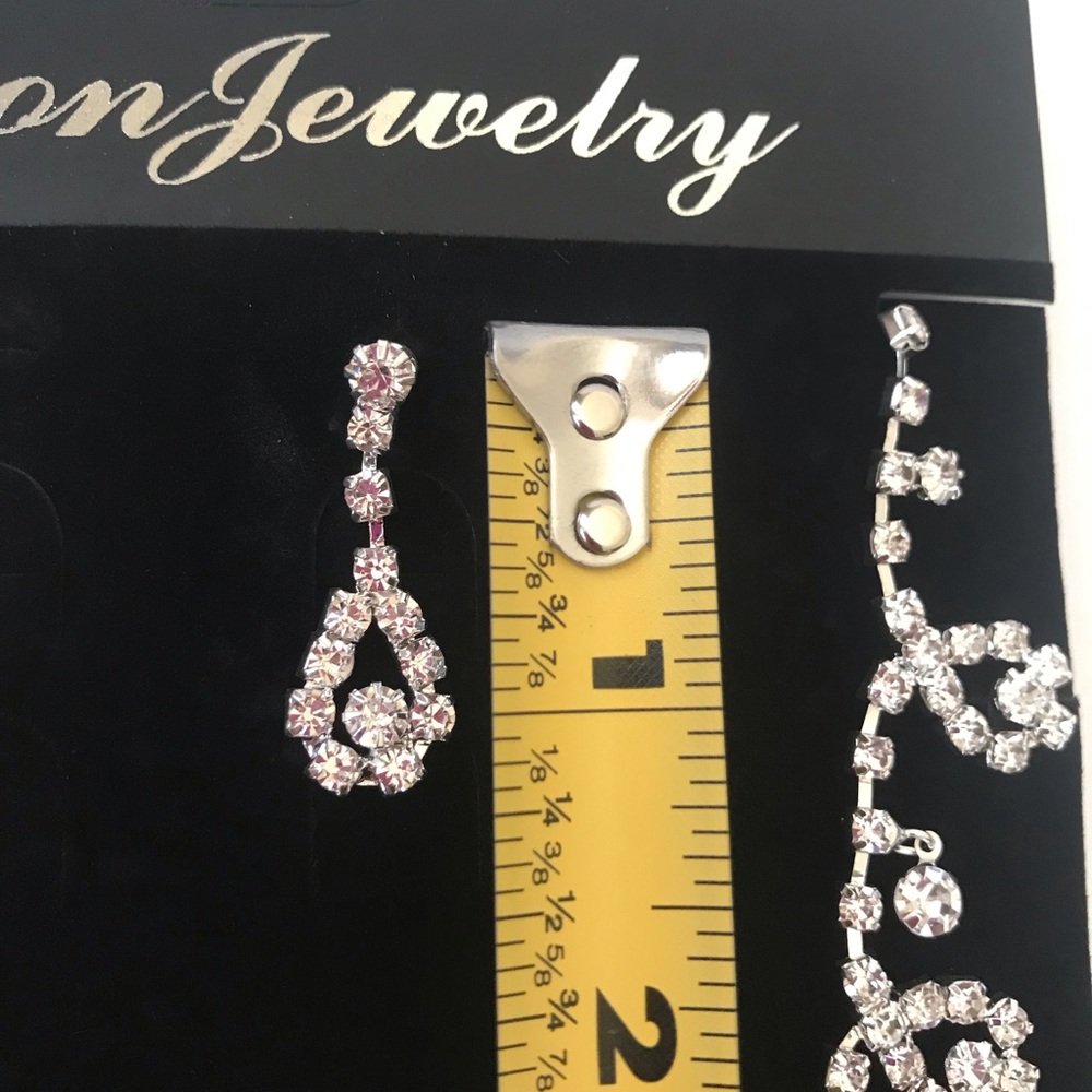 💕🆕 New Rhinestone Necklace & Earrings Set - Picture 8 of 8
